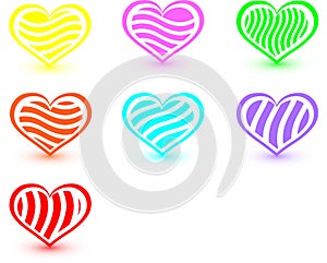 Heart line icon set. Isolated from the white background.