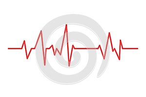 Heart line. Vector cardiogram health medical heartbeat pulse