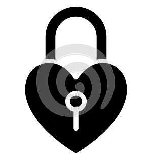 Heart lock Isolated Vector Icon which can easily modify or edit Heart lock Isolated Vector Icon which can easily modify or edit