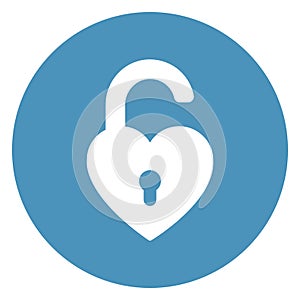 Heart lock, lock Isolated Vector icon which can easily modify or edit