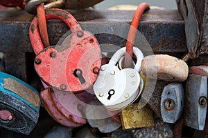 Heart locks for lovers