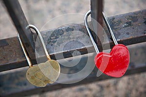 Heart locks for lovers