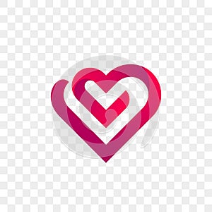 Heart logo creative art vector icon