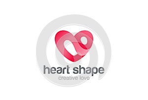 Heart Logo design vector template. St. Valentine day of love symbol.Cardiology Medical Health care Logotype concept icon.