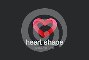 Heart Logo design vector. Valentine day love