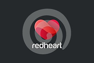 Heart Logo design vector. Valentine day love. Card