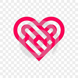 Heart logo vector abstract creative icon
