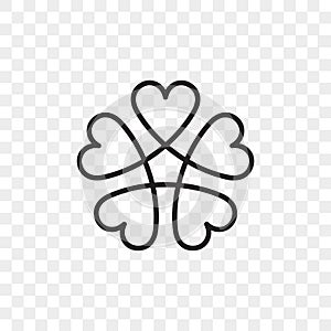 Heart logo vector icon