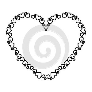 Heart love frame icon