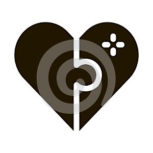 Heart Love Icon Vector Glyph Illustration