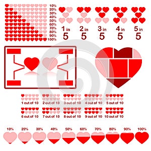 Heart and love infographic