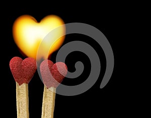 Heart love matches just be burn by amor fire eros igniting  cupid 14 february background