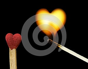 Heart love matches just be burn by amor fire eros igniting  cupid 14 february background