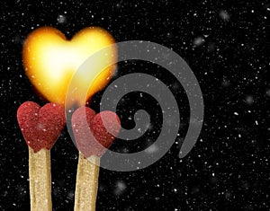 Heart love matches just be burn by amor fire eros igniting  cupid 14 february background