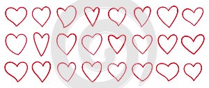 Heart love romantic valentine day line vector icon