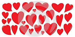 Heart love romantic valentine day red vector icon