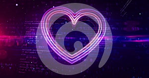 Heart love symbol abstract concept animation