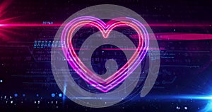 Heart love symbol abstract concept animation