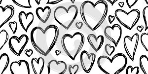 Heart love valentines day seamless pattern vector