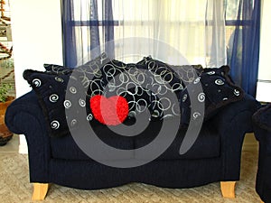 Heart on Loveseat