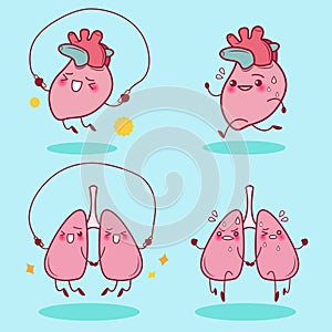 Heart and lung do exercise