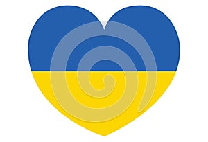 Heart made of flag of Ukraine