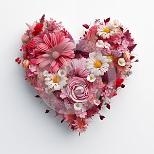 Heart made of flowers