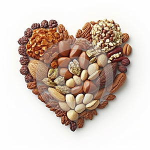 heart made of nuts