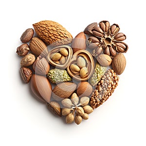 heart made of nuts