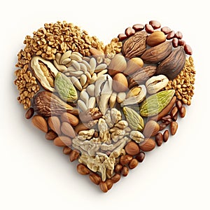 heart made of nuts