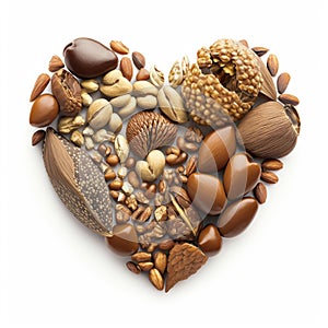 heart made of nuts