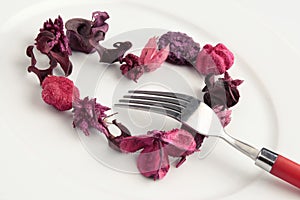Heart made of potpourri - love meal