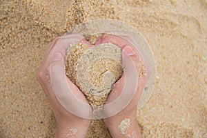 Heart made of sand