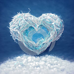 heart made of white paper