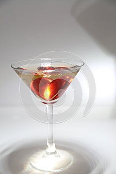 Heart in a martini glass