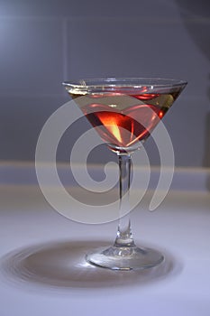 Heart in a martini glass