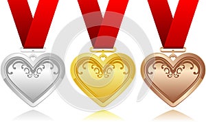 Heart medals