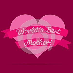 Heart Mother`s Day card