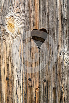 heart and old brown rustic dark grunge wooden texture - wood Background banner.