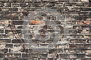Heart on the old wall