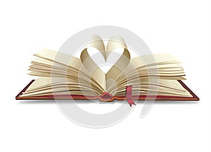 Heart open book photo