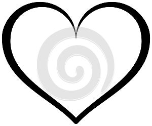 Heart outline icon photo