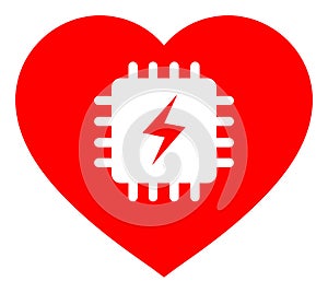 Heart Pacemaker Vector Icon Illustration