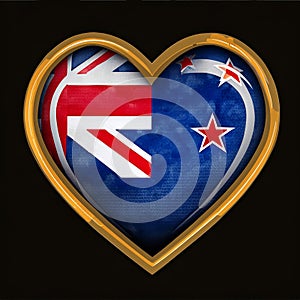 heart painted with new zeland flag ,generated by AI