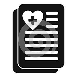 Heart paper aorta icon simple vector. Aged event body