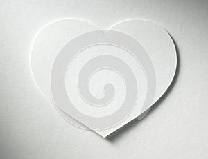 Heart on the paper background