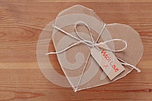 Heart parcel sent with love