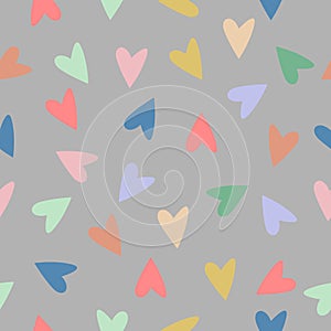 Colorful Heart seamless pattern vector
