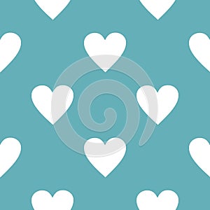 Heart pattern seamless blue