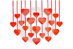 Heart patterned fabric.